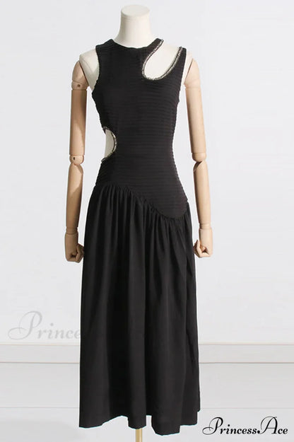 Jolie Abstract Stylish Cut-Out Midi Dress