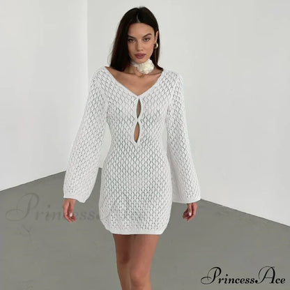 Knit Flare Stylish Long Sleeve Dress