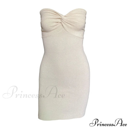 Knit Twisted Stylish Tube Mini Dress