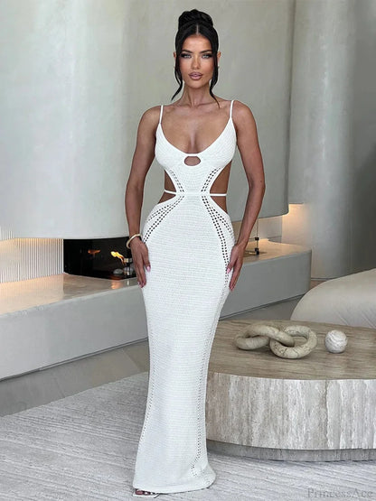 Knitted Elegant Maxi Vacation Dress