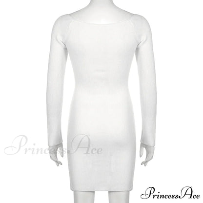 Knitted Sleeves Gown and Women Long Sweater Shoulder Off with Design