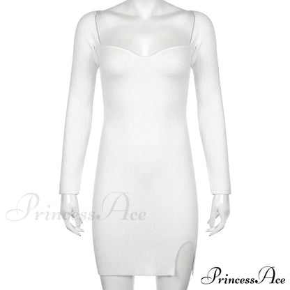 Knitted Sleeves Gown and Women Long Sweater Shoulder Off with Design