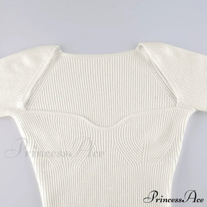 Knitted Sleeves Gown and Women Long Sweater Shoulder Off with Design