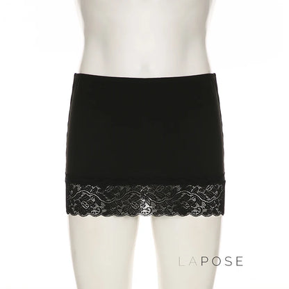Adalae Bodycon Lace Mini Skirt