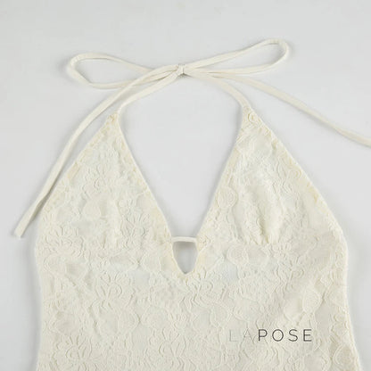Adaley Lace Tiered Mini Dress