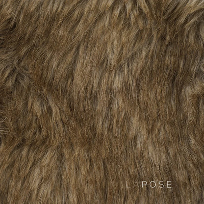 Adeline Khaki Faux Fur Shorts