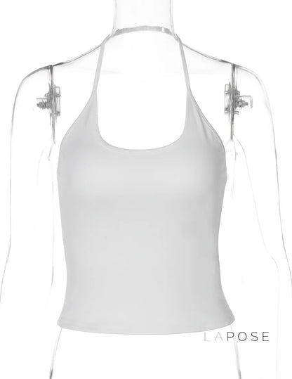 Aditi Halter Backless Crop Top
