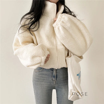 Akilah Cozy Stand Collar Cardigan