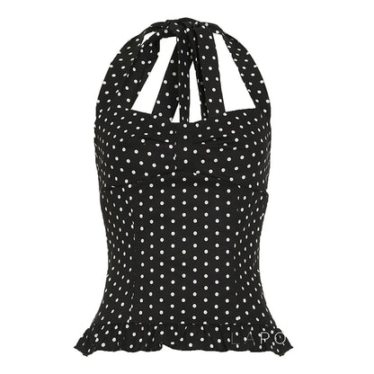 Alaura Polka Dot Halter Top