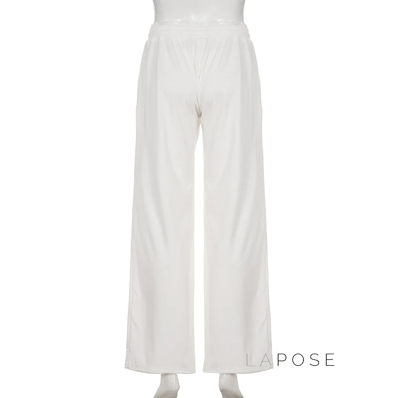 Alba Lace Patchwork Corduroy Pants