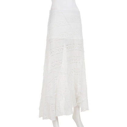 Alianny Eyelet Lace Midi Skirt