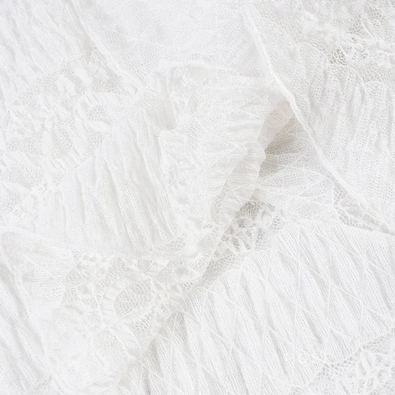 Alianny Eyelet Lace Midi Skirt