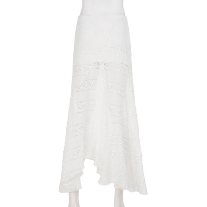 Alianny Eyelet Lace Midi Skirt