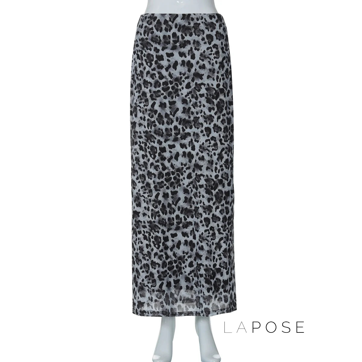 Alyssa Leopard Mesh Maxi Skirt
