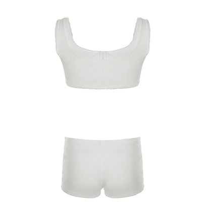Amilya Ribbed Knit Short Set