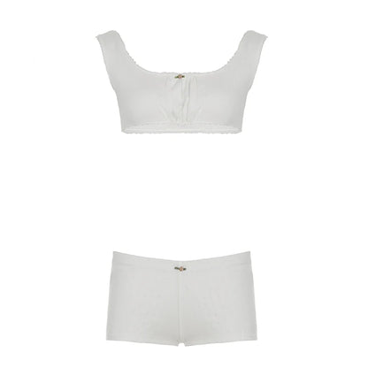 Amilya Ribbed Knit Short Set