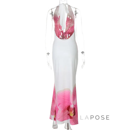 Amity Floral Halter Maxi Dress