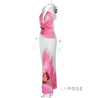 Amity Floral Halter Maxi Dress
