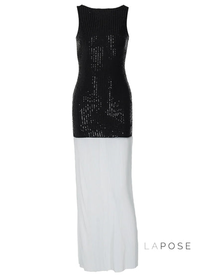 Anabia Black Sequin Maxi Dress