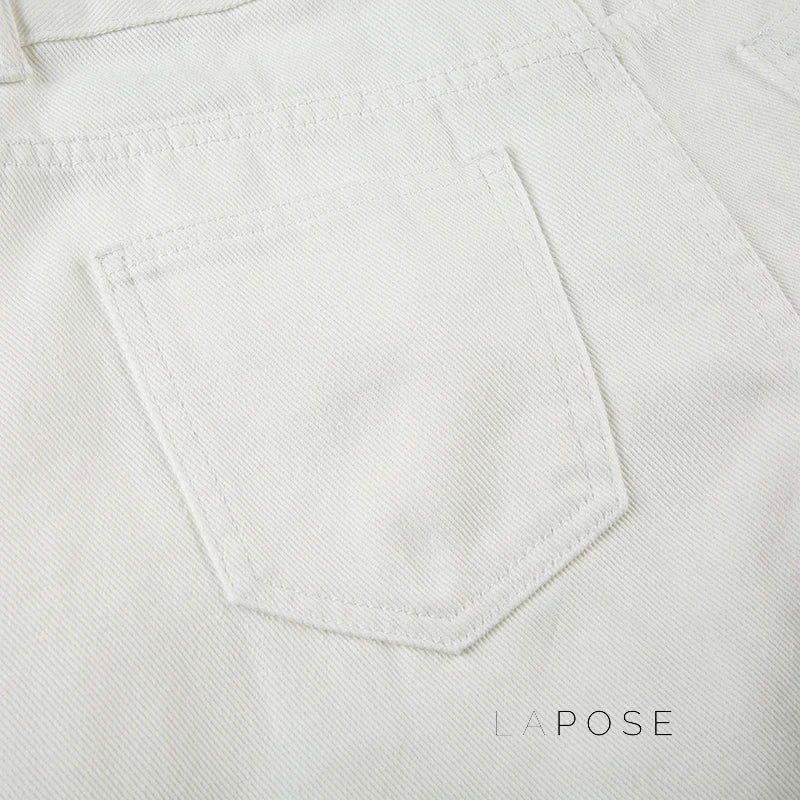 Andria White Straight-Leg Jeans