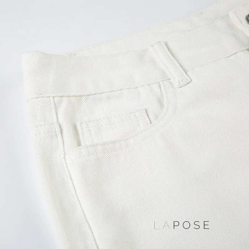 Andria White Straight-Leg Jeans