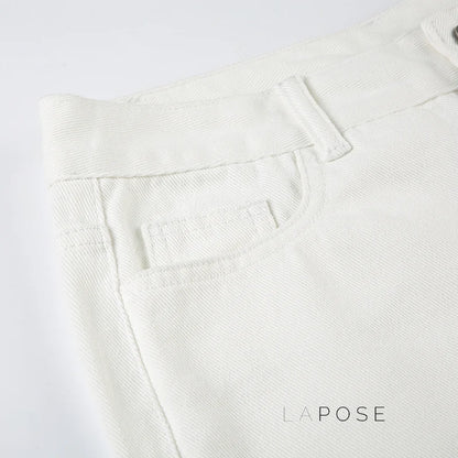 Andria White Straight-Leg Jeans