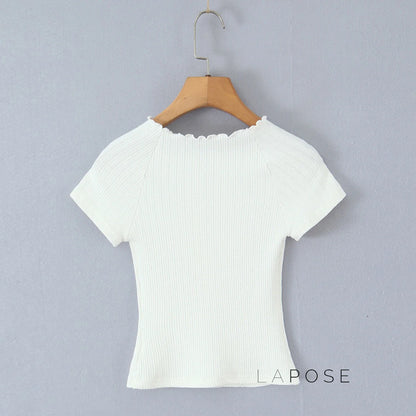 Angelyn Short Sleeve Buttoned Top