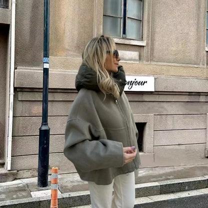 Ariadna Detachable Wool Cropped Coat