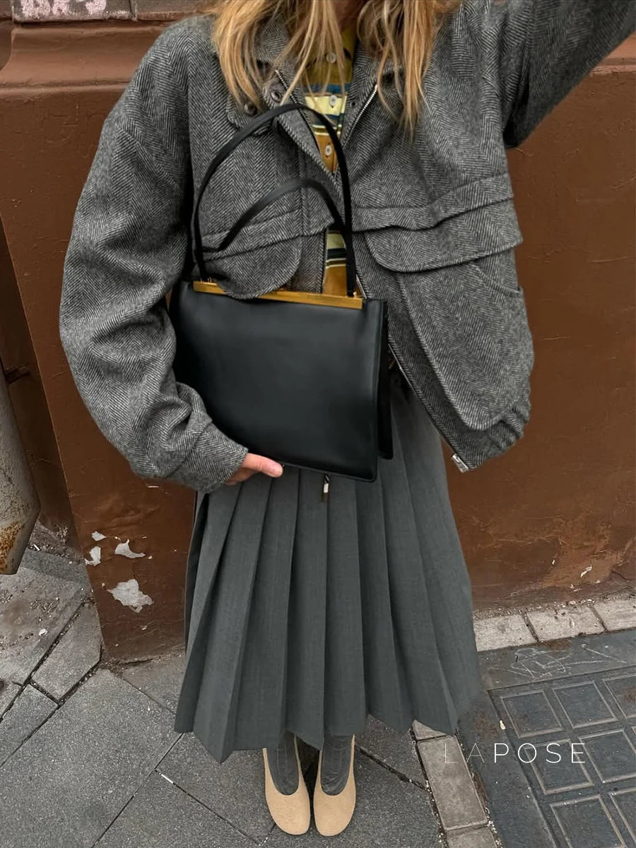 Arin Herringbone Wool Blend Jacket