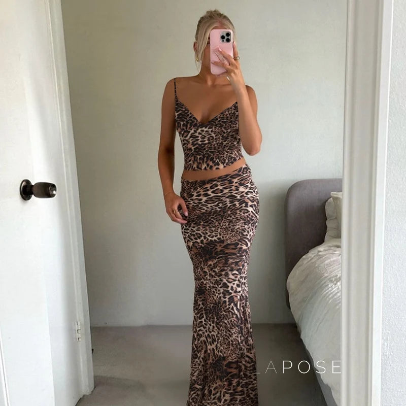 Aryana Printed Maxi Skirt Set