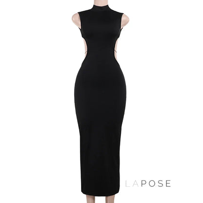 Aviva Backless Lace-Up Dress