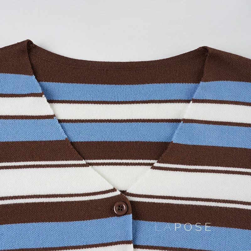 Blakelynn Striped Button Cardigan