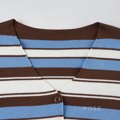 Blakelynn Striped Button Cardigan