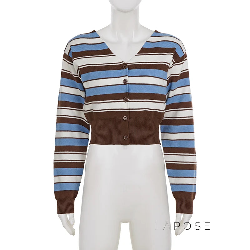 Blakelynn Striped Button Cardigan
