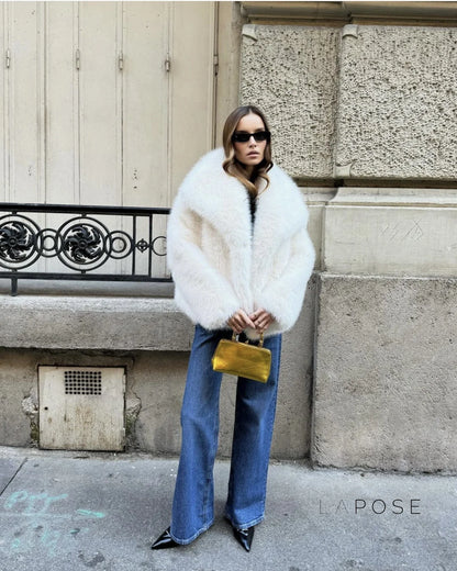 Brisa Plush Faux Fur Coat