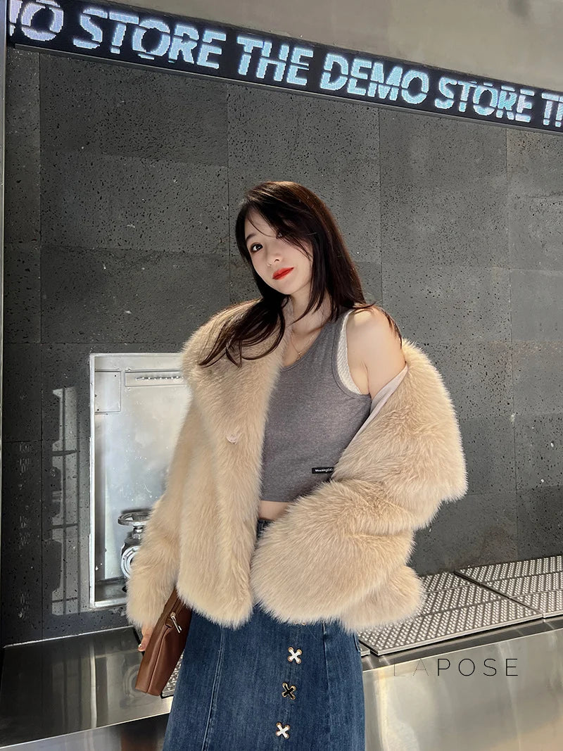 Brisa Plush Faux Fur Coat