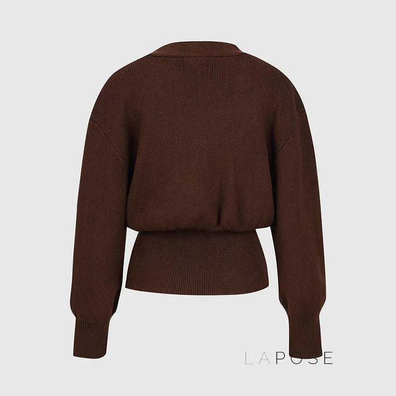 Caelyn Knitted V-neck Cardigan