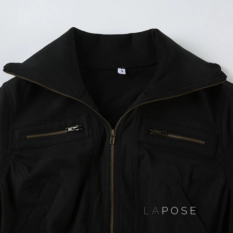 Carlynn Striped Bomber Jacket