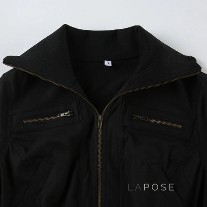 Carlynn Striped Bomber Jacket