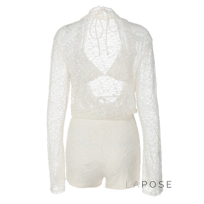 Cattleya Lace Cut-Out Short Set