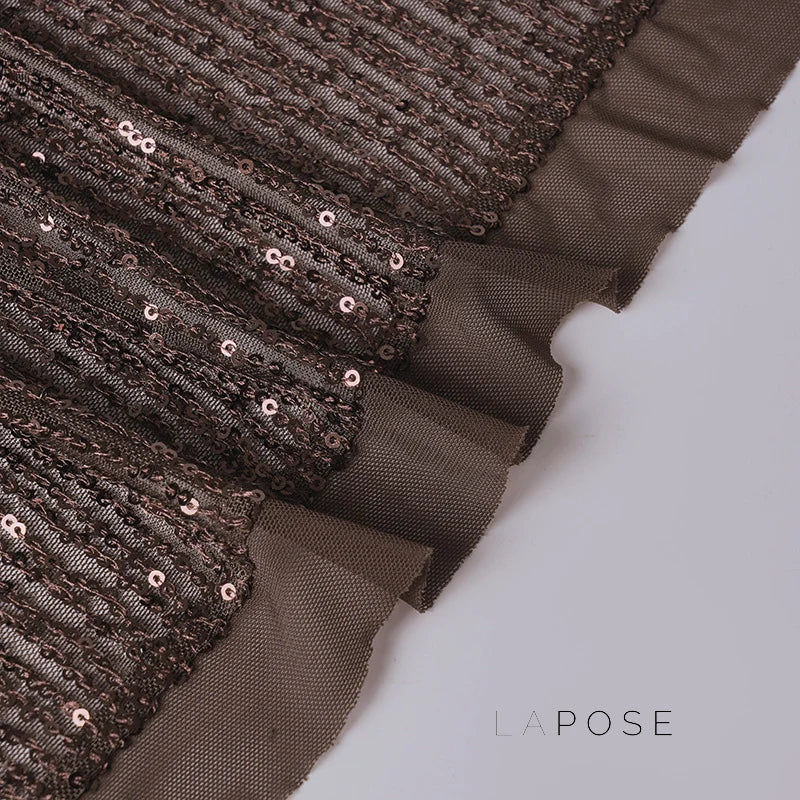 Christine Sequin Halter Skirt Set