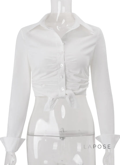 Clarke Tie-Front Crop Top