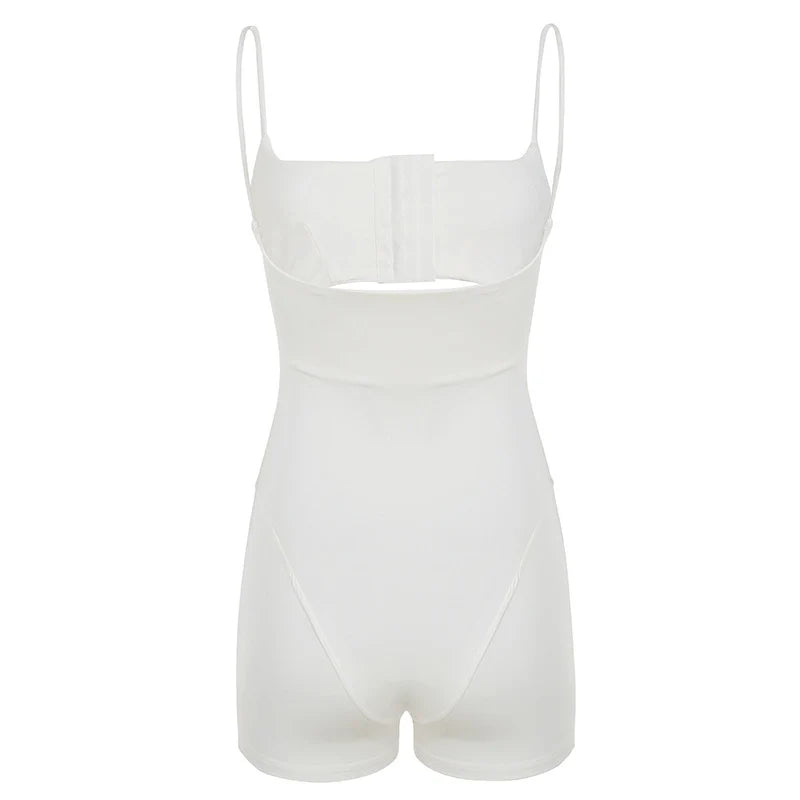 Cut-Out Corset Romper