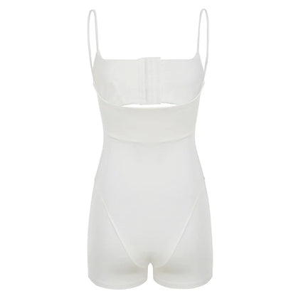Cut-Out Corset Romper