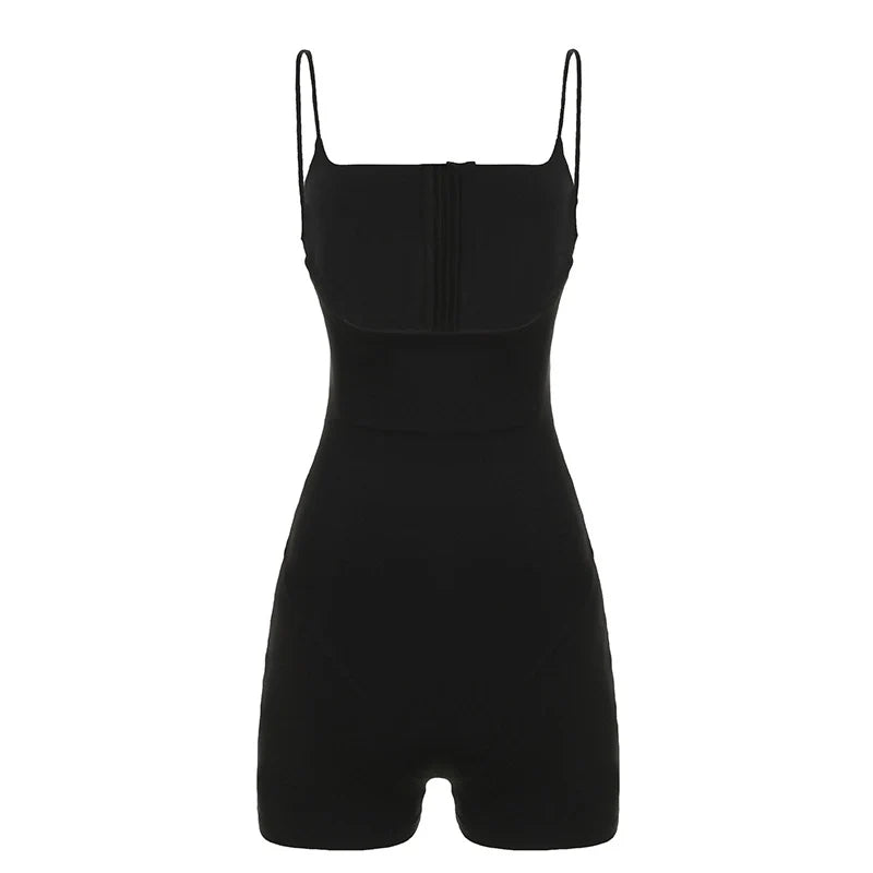 Cut-Out Corset Romper