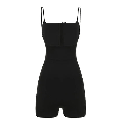 Cut-Out Corset Romper