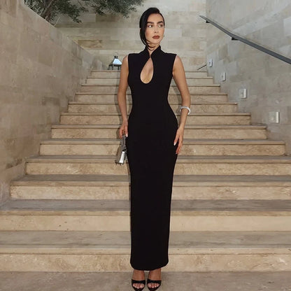 Cut-out Slit Maxi Dress