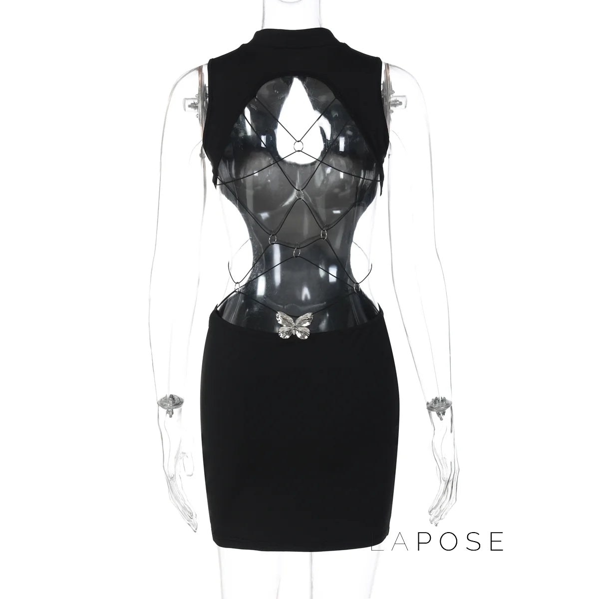 Dilynn Butterfly Backless Dress