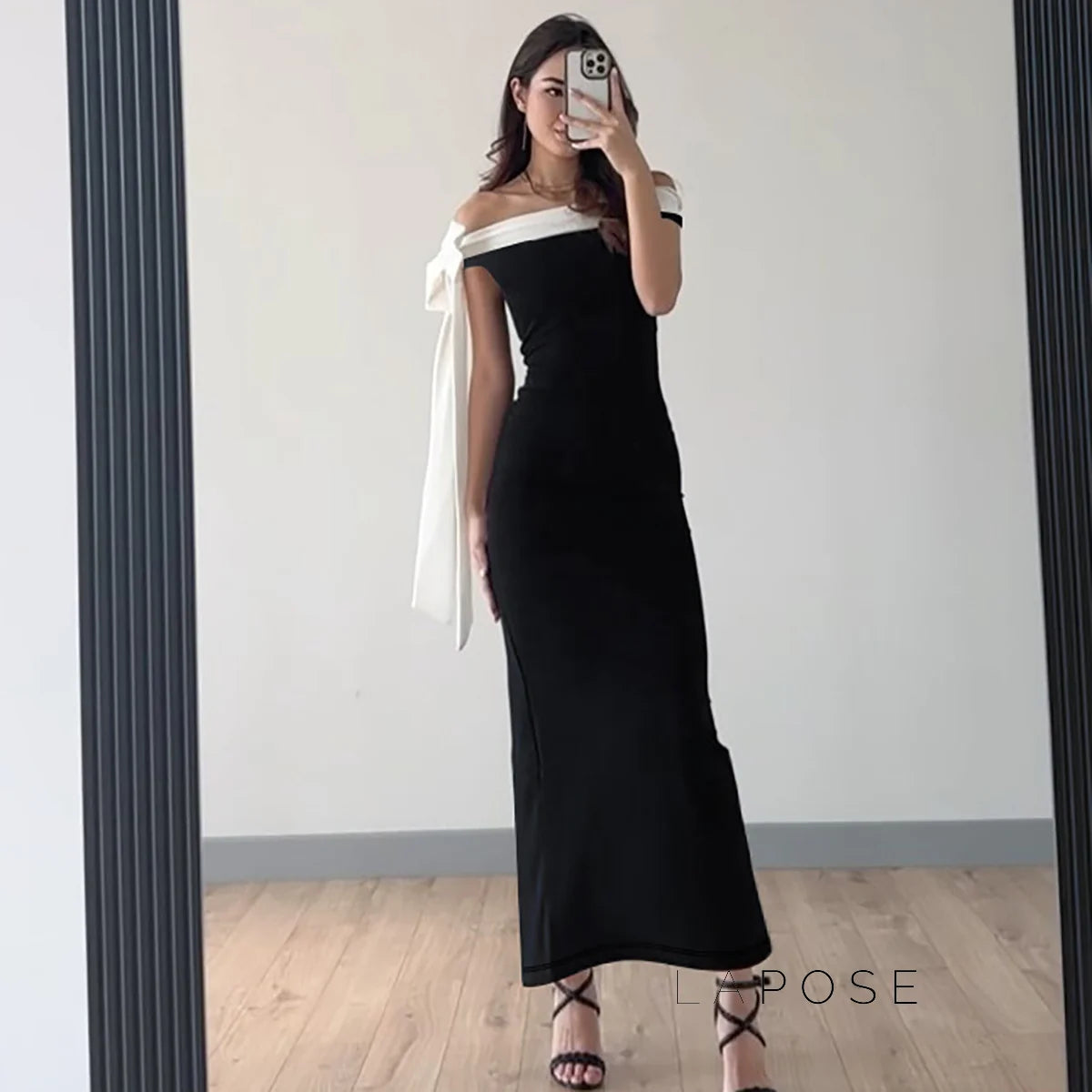 Elyanna Off Shoulder Bow Maxi Dress