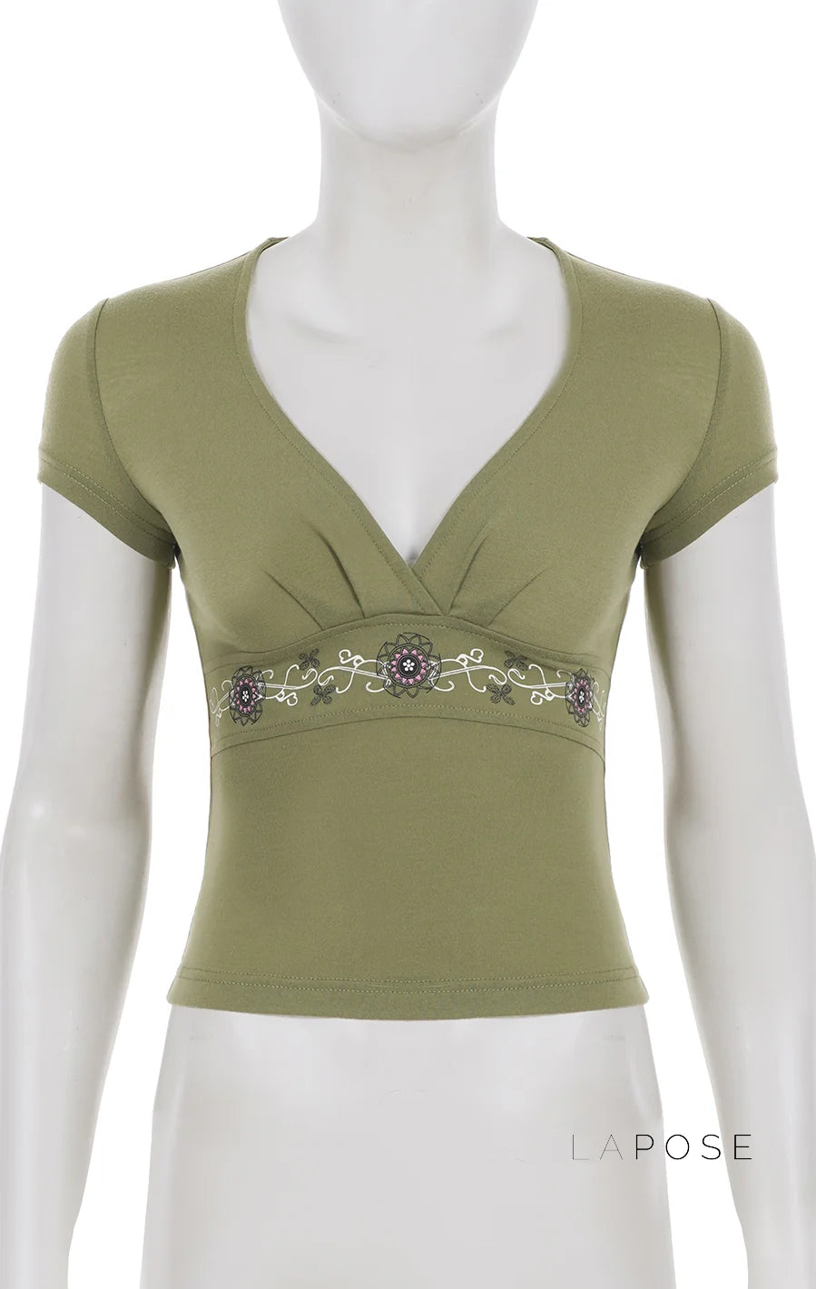 Elyzabeth Floral V-Neck Top